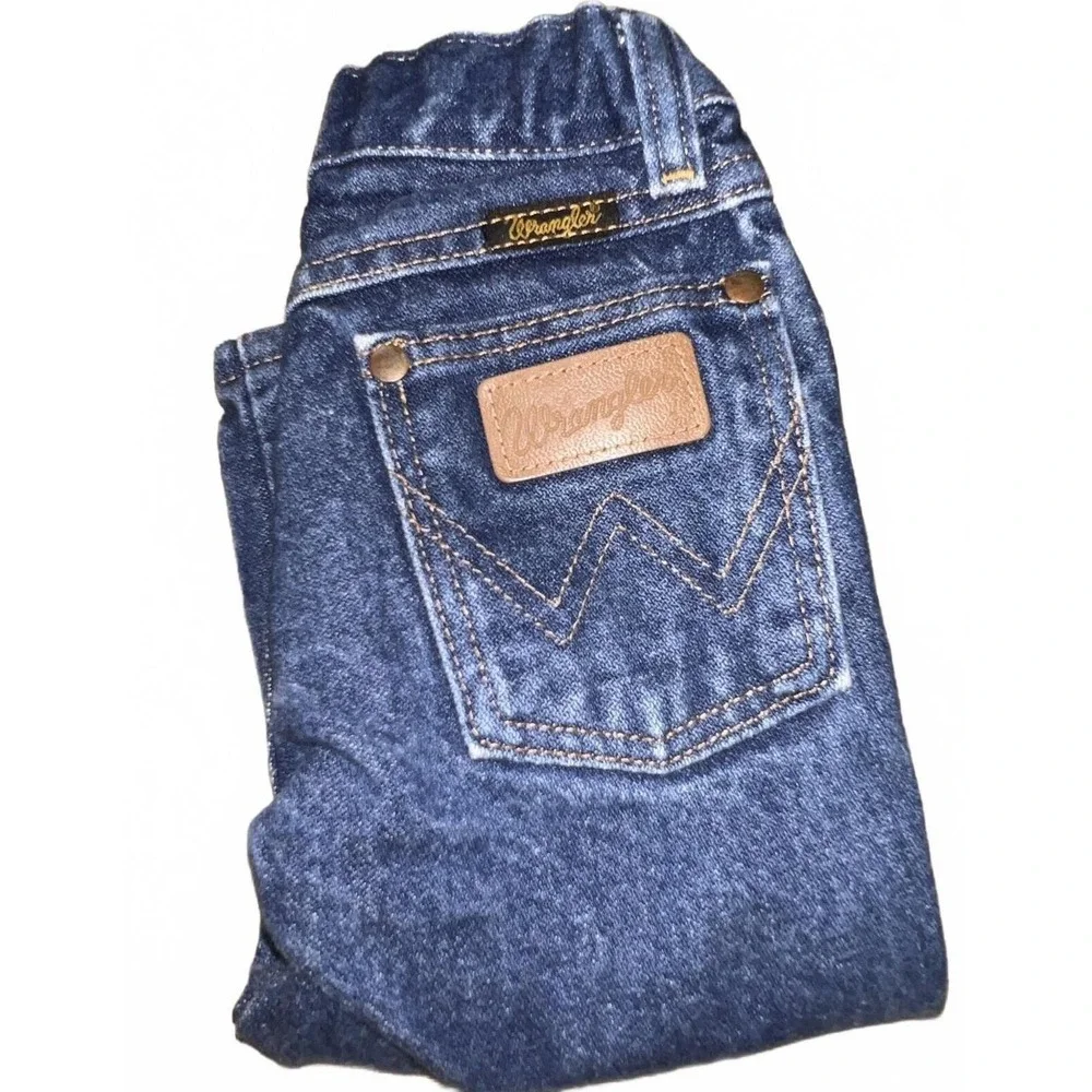 Wrangler‎ Classic Toddler Boys Dark Blue Denim Jeans Size 6 Cowboy Cut Western